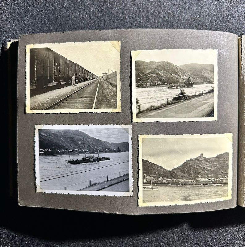 WWII German R.A.D Photo Album - Abteilung 2/20 Rosenberg West Prussia - Ship Robert Ley - Bismarck - Artillerie Regiment 23 Potsdam-Nedlitz - Anti Aircraft Mg34 - Captured Helmets - STUG III - Russian Front - Image 50