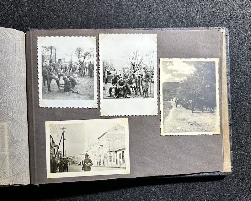 WWII German R.A.D Photo Album - Abteilung 2/20 Rosenberg West Prussia - Ship Robert Ley - Bismarck - Artillerie Regiment 23 Potsdam-Nedlitz - Anti Aircraft Mg34 - Captured Helmets - STUG III - Russian Front - Image 55