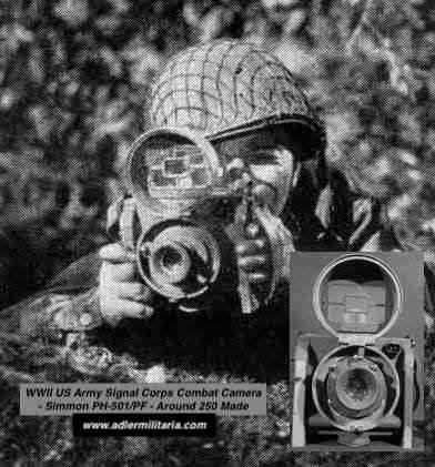 WWII US Army Signal Corps Combat Camera - Simmon PH-501/PF - Around 250 Made - Exceedingly Rare