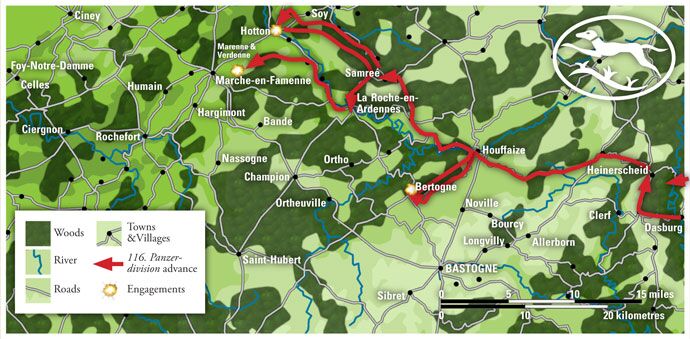 WWII German Army Soldbuch - Obergefreiter Ferdinand Offermanns - Panzer Aufklärungs Abteilung 116 "Windhund/Greyhound Division” - Sdkfz 234 Puma - Panzer Recon - Battle of the Bulge - Battle of the Hürtgen Forest - Ruhr Pocket - Captured by US Troops in 1945 - Rare - Image 25
