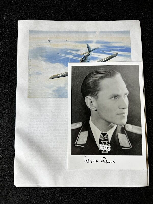Post War Signed Photo - Lt General Walter "Graf Punski" Krupinski - Knight`s Cross with Oak Leaves - ME262 Ace - Over 190 Victories - Certified 151/210 Joint Services Charities Consortium - Rare - Image 12