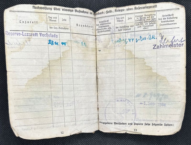 WWII German Army Wehrmacht Soldbuch Set - Wachtmeister Ehrlich - Italy & Slovenia - Gebirgsjäger Artillerie Regiment 1088 - Division 188 - Partisan Action - Hidden Award - Image 17