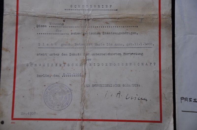 WWII Swiss Embassy Protection Letter - For Berlin 1945 - Swiss Citizen - Rare - Image 4