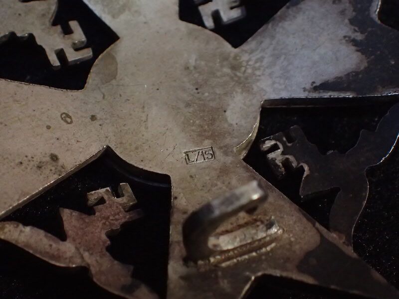 WWII German Spanish Cross in Silver w/o Swords Maker Marked LDO Code "L/15" Otto Schickle, Pforzheim. Tombac 327 Awarded Rare Medal - Image 10