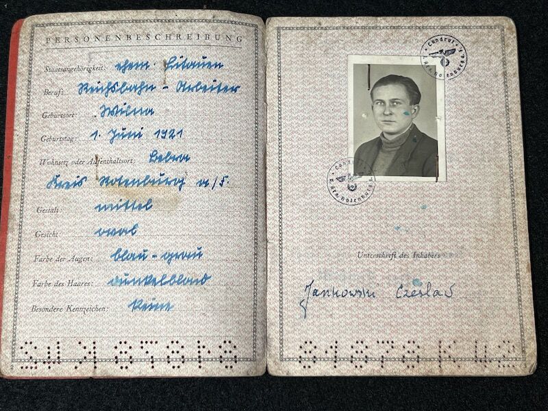 WWII German Identity Papers - Foreigner in the Third Reich - Jankowski - Original - Image 4