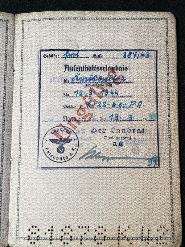 WWII German Identity Papers - Foreigner in the Third Reich - Jankowski - Original - Image 7