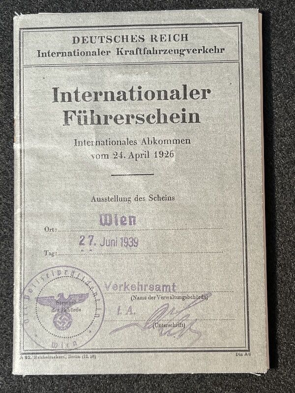 WWII German International Driving Licence - 1936 Vienna Austria - Rudolf Augesky - Image 4