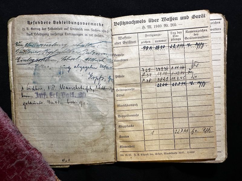 WWII German Wehrmacht Soldbuch - Stabsgefreiter Cadenbach - Panzer Artillerie Regiment 92 - "Hummel" - 20th Panzer Division - Battle of Moscow 1941 - Image 9