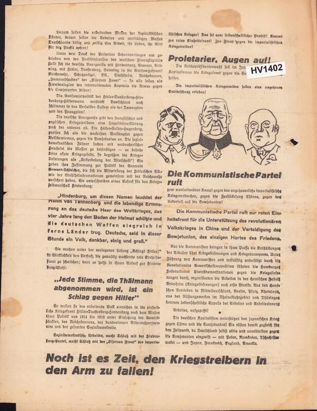 Original KPD 1932 Elections Propaganda - Ernst Thälmann - Red United Front - 4 Pages - Very Rare - Image 4