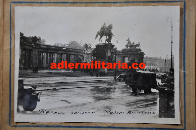 Original WWII Soviet Pilots Photo Albums - Epic Photos of Berlin in Ruins April 1945! - Ultra Rare - Image 111