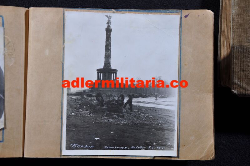 Original WWII Soviet Pilots Photo Albums - Epic Photos of Berlin in Ruins April 1945! - Ultra Rare