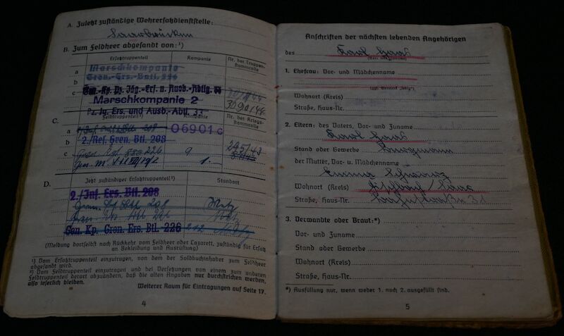 Original WWII German Army Soldbuch - Obergefreiter Karl Haas - 353 Infanterie Division - Siegfried Line - POW - EK2 - West Front - Image 6