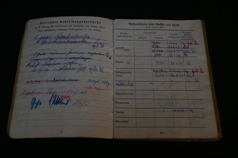 Original WWII German Army Soldbuch - Obergefreiter Karl Haas - 353 Infanterie Division - Siegfried Line - POW - EK2 - West Front - Image 8