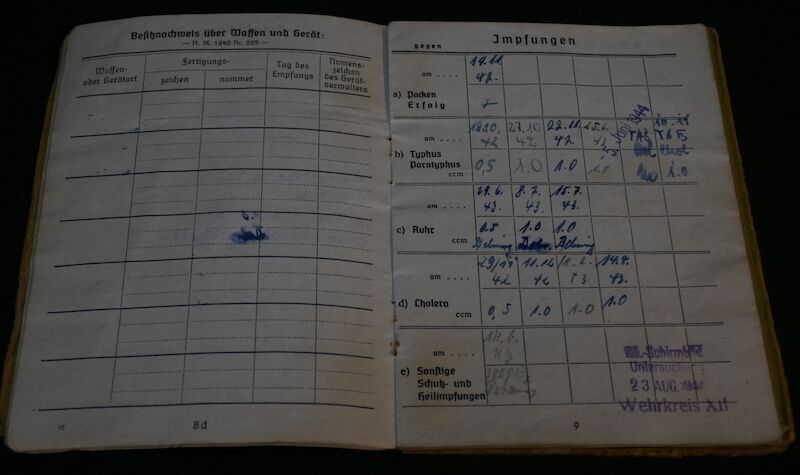 Original WWII German Army Soldbuch - Obergefreiter Karl Haas - 353 Infanterie Division - Siegfried Line - POW - EK2 - West Front - Image 10
