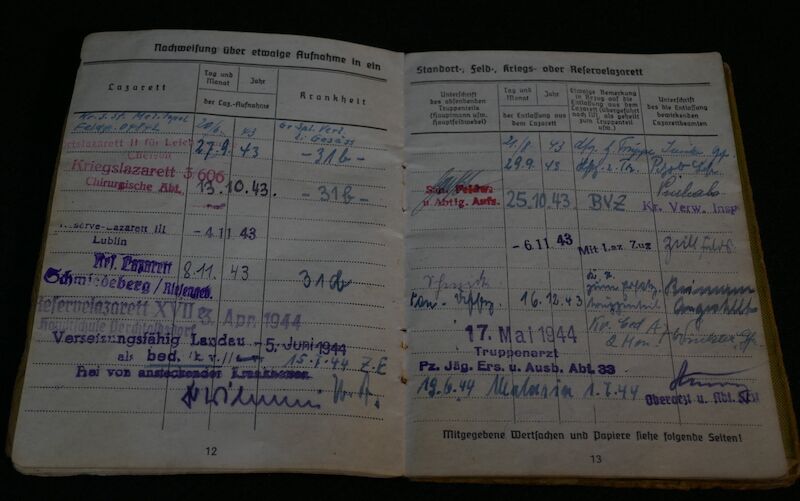 Original WWII German Army Soldbuch - Obergefreiter Karl Haas - 353 Infanterie Division - Siegfried Line - POW - EK2 - West Front - Image 12
