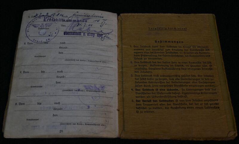 Original WWII German Army Soldbuch - Obergefreiter Karl Haas - 353 Infanterie Division - Siegfried Line - POW - EK2 - West Front - Image 19
