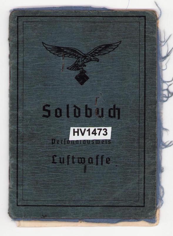Original WWII Luftwaffe Soldbuch - Stabsintendant Otto Heine - Truppensonderdienst (TSD)Â - Kampfeinheit Tietze April 1945 - Image 3