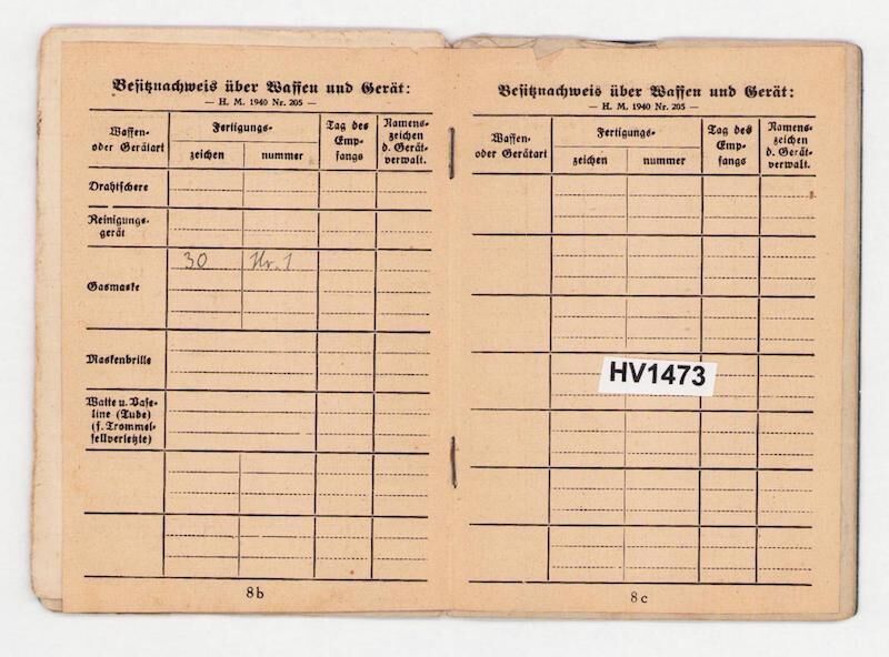 Original WWII Luftwaffe Soldbuch - Stabsintendant Otto Heine - Truppensonderdienst (TSD)Â - Kampfeinheit Tietze April 1945 - Image 10