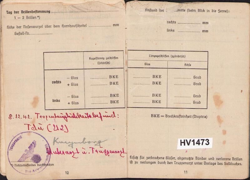 Original WWII Luftwaffe Soldbuch - Stabsintendant Otto Heine - Truppensonderdienst (TSD)Â - Kampfeinheit Tietze April 1945 - Image 12