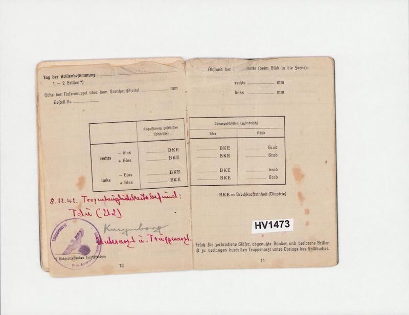 Original WWII Luftwaffe Soldbuch - Stabsintendant Otto Heine - Truppensonderdienst (TSD)Â - Kampfeinheit Tietze April 1945 - Image 13
