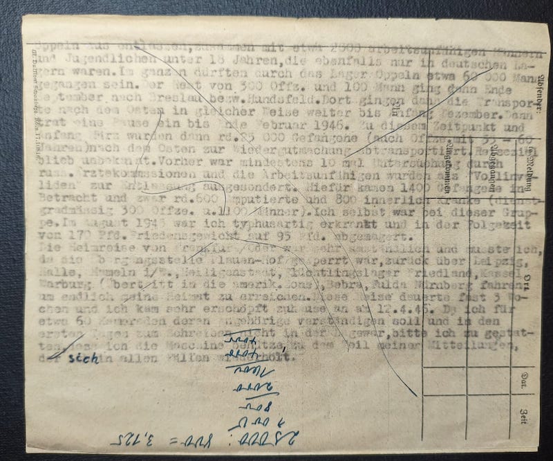 Original WWII German Wehrmacht Soldbuch - Stabsintendant Meusel - Landeschutzen Batl 822 (Prag) - POW Diary - Fully Translated - Incredible Story - Rare - Image 22