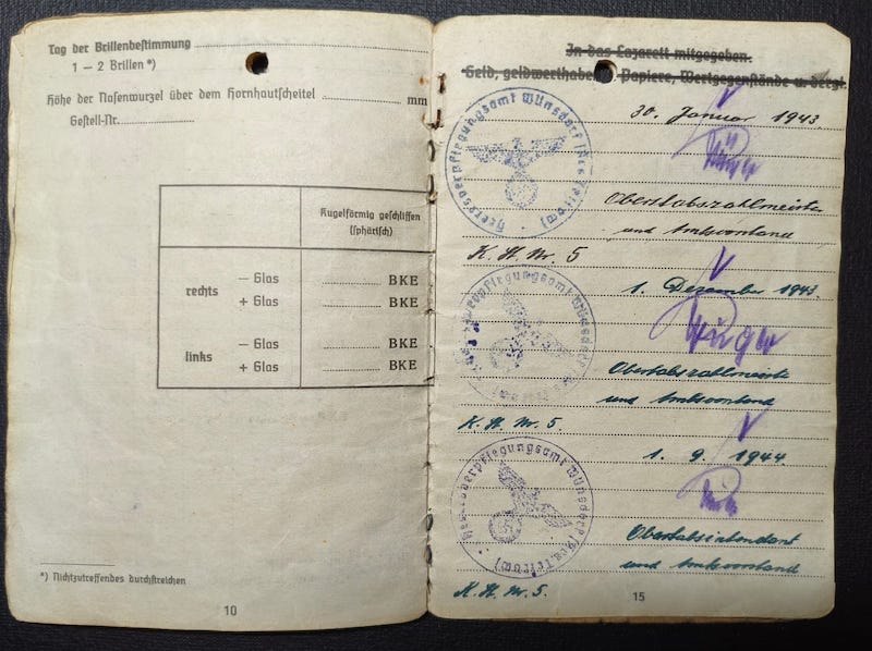 Original WWII Soldbuch - TSD Offizier Weber - Berlin 1945 - Döberitz / Wundsorf - Image 9