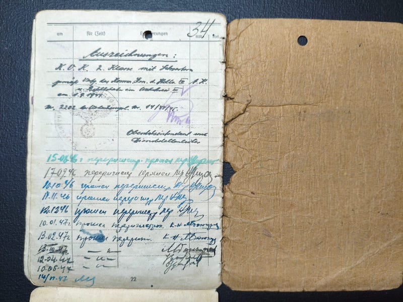 Original WWII Soldbuch - TSD Offizier Weber - Berlin 1945 - Döberitz / Wundsorf - Image 11