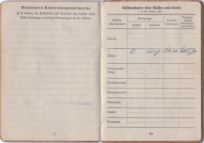 WWII German Wehrmacht Soldbuch ID - Gefreiter Rudolf Eicher - Einweisungs Abteilung 1008 - West Wall Medal - Minty Soldbuch! - Image 7