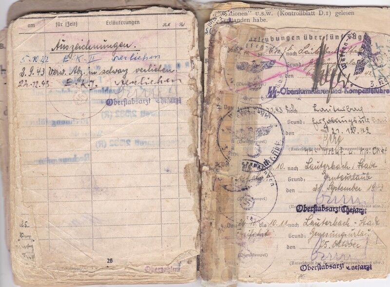 WWII German Waffen-SS Soldbuch ID - SS Rottenführer Josef Tischer - SS Panzer Artillerie Regiment " Das Reich " - SS Artillerie Regiment 54 - Nederland - Kurland 1944 - SS Artillerie Regiment 23 - Oder / Halbe 1945 - POW - Rare unit! - Image 21