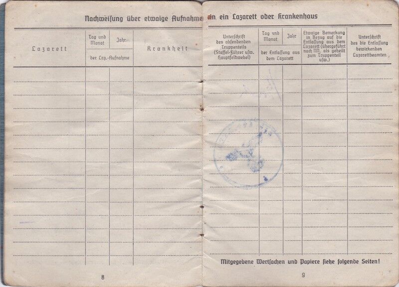 WWII German Luftwaffe Soldbuch ID - Obergefr Johann Lauer - Jäger Regiment 28 (L) - 14. Feld-Division (L) - 20. Gebirgs-Armee - Wehrmachtsbefehlsstelle Norwegen - Image 8