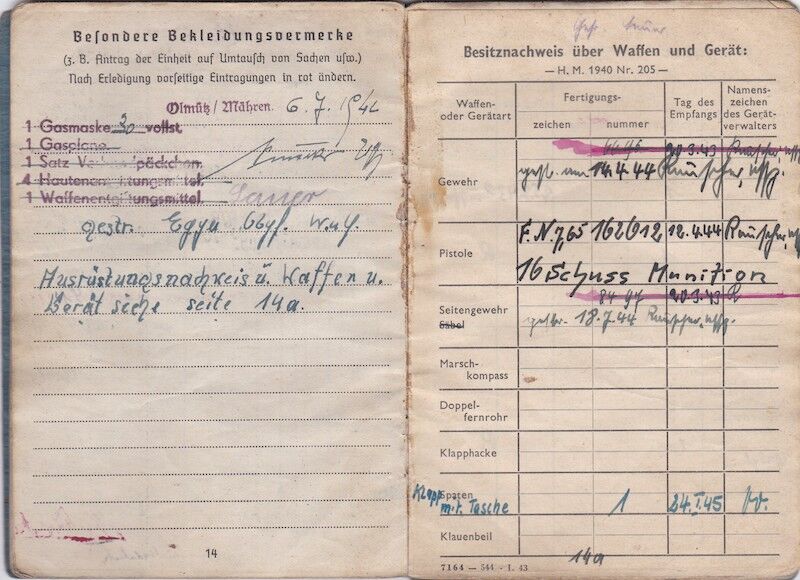 WWII German Luftwaffe Soldbuch ID - Obergefr Johann Lauer - Jäger Regiment 28 (L) - 14. Feld-Division (L) - 20. Gebirgs-Armee - Wehrmachtsbefehlsstelle Norwegen - Image 13