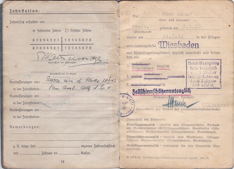 WWII German Luftwaffe Soldbuch ID - Obergefr Johann Lauer - Jäger Regiment 28 (L) - 14. Feld-Division (L) - 20. Gebirgs-Armee - Wehrmachtsbefehlsstelle Norwegen - Image 16
