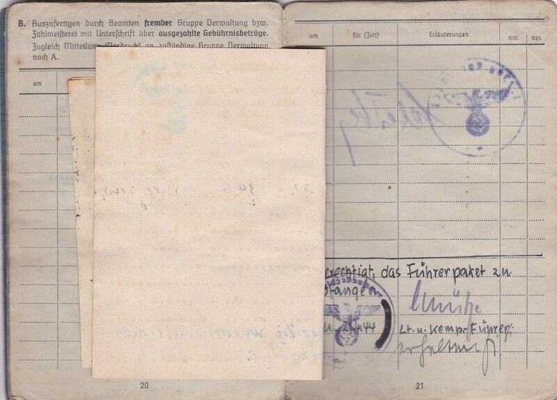 WWII German Luftwaffe Soldbuch ID - Obergefr Johann Lauer - Jäger Regiment 28 (L) - 14. Feld-Division (L) - 20. Gebirgs-Armee - Wehrmachtsbefehlsstelle Norwegen - Image 20