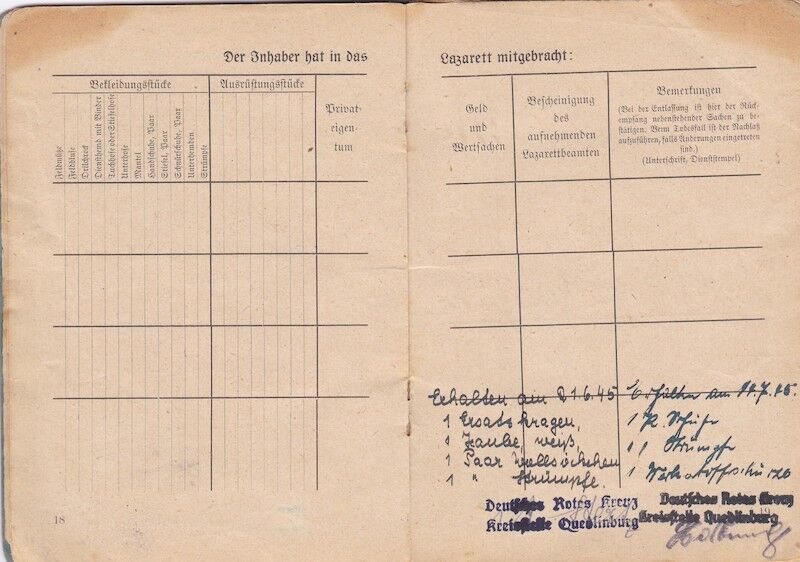 WWII German DRK Verwendungsbuch & Erkennungsmarke - DRK Nurse Hanna Zander - Tag - Freiwillige Krankenpflege Wehrkreis XI - Image 7