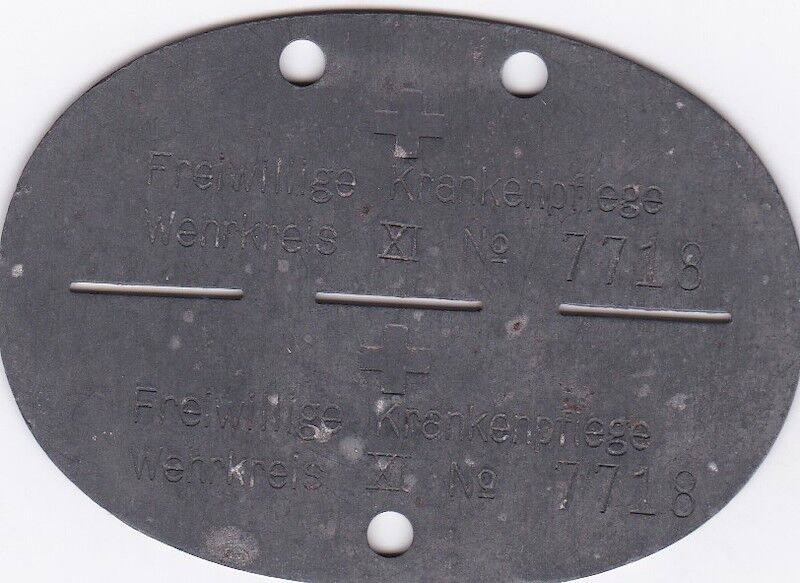 WWII German DRK Verwendungsbuch & Erkennungsmarke - DRK Nurse Hanna Zander - Tag - Freiwillige Krankenpflege Wehrkreis XI - Image 9