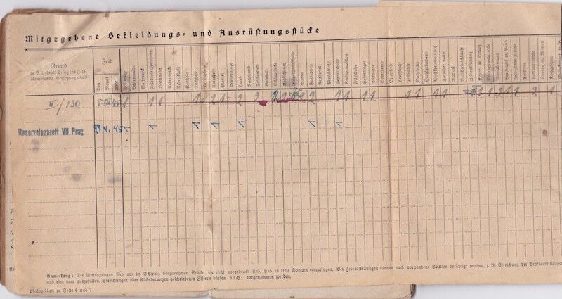 WWII German Wehrmacht Soldbuch - Grenadier Heinrich Schodl - Grenadier Regiment 474 - 254 Infanterie Division - Wounded by Grenade Fragments - Image 7