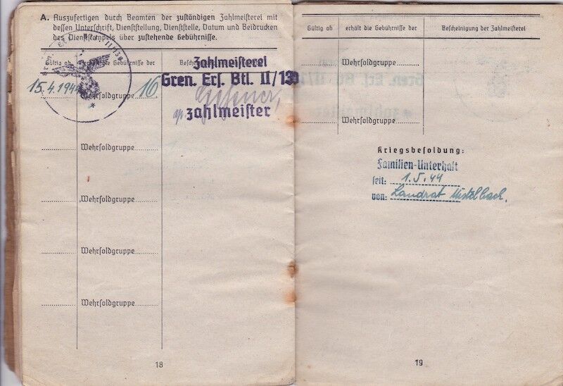 WWII German Wehrmacht Soldbuch - Grenadier Heinrich Schodl - Grenadier Regiment 474 - 254 Infanterie Division - Wounded by Grenade Fragments - Image 16