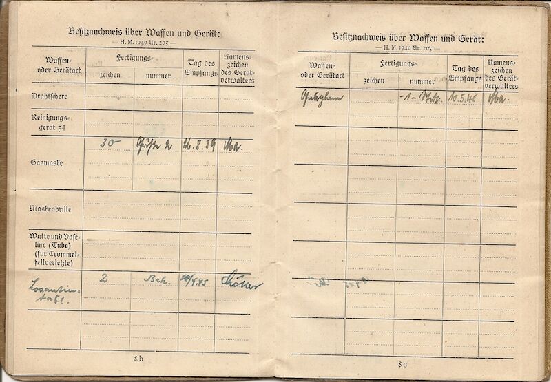 WWII German Wehrmacht Soldbuch ID & Award Documents - Tech-Oberinspektor Josef Friesch - Festungs Artillerie Stab 7 - Iron Cross (Layaway) - Image 9